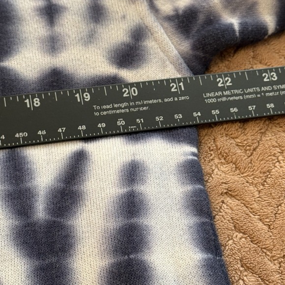 Style & Co Womens M Hoodie Blue Tie Dye Boho Streetwear Skater - Picture 3 of 5